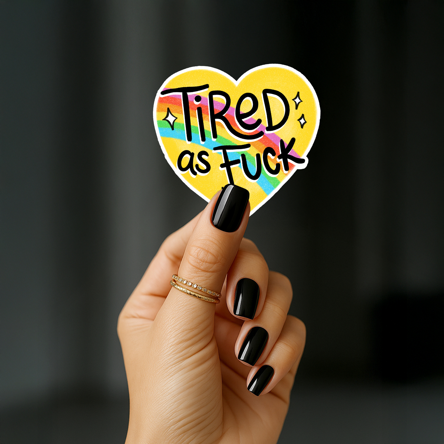 Tired as fuck Sticker