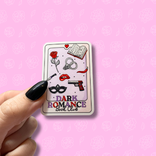 Dark romance book club tarot card Sticker