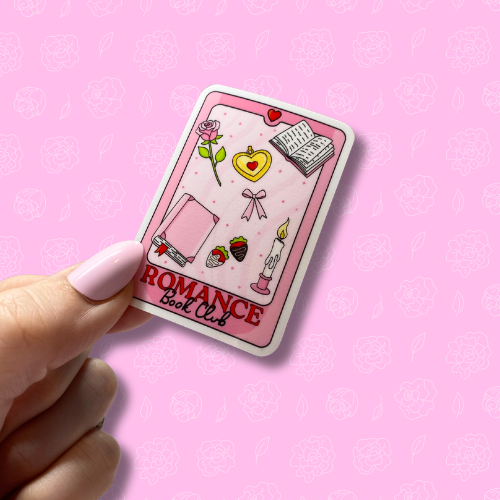 Romance book club tarot card Sticker