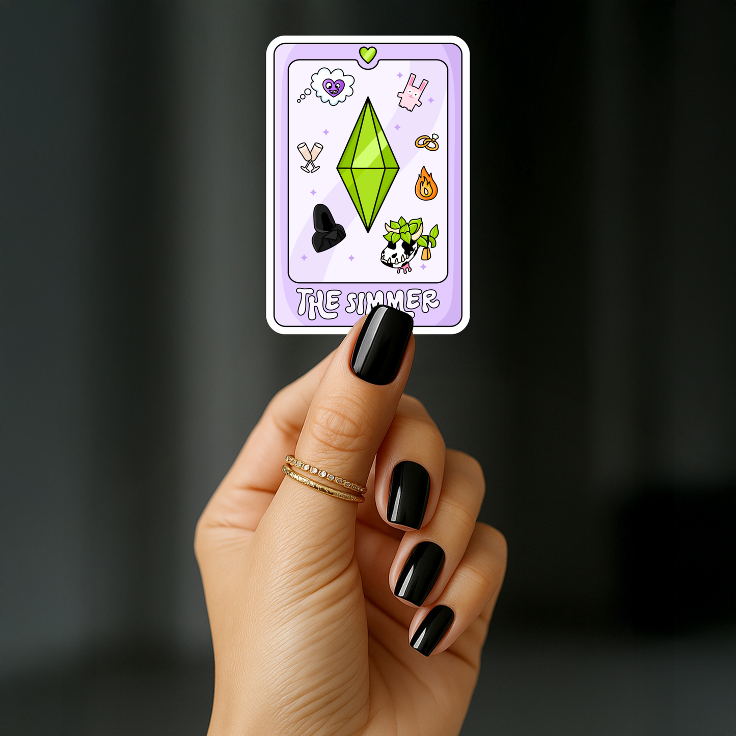 The simmer tarot card Sticker