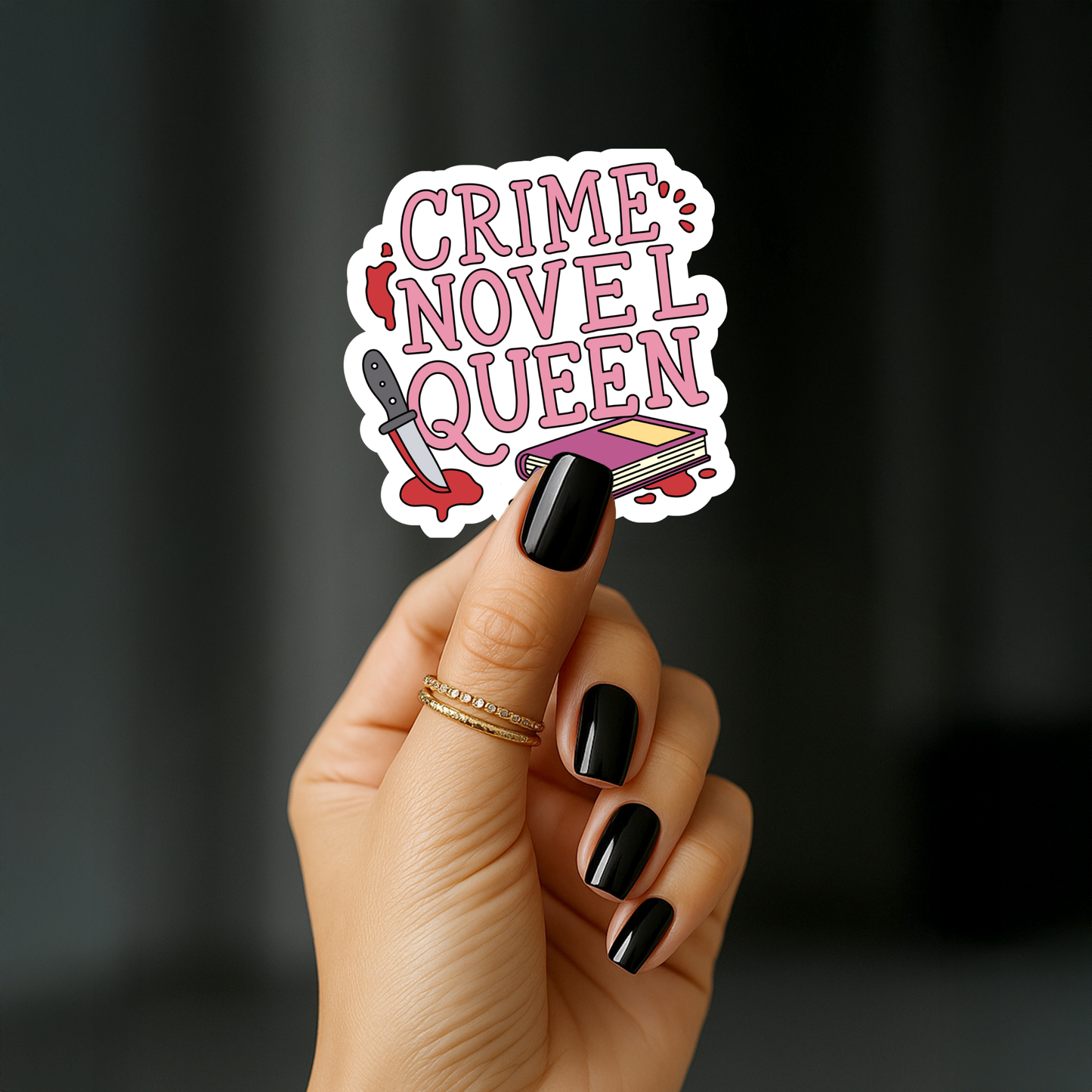 Crime novel queen Sticker