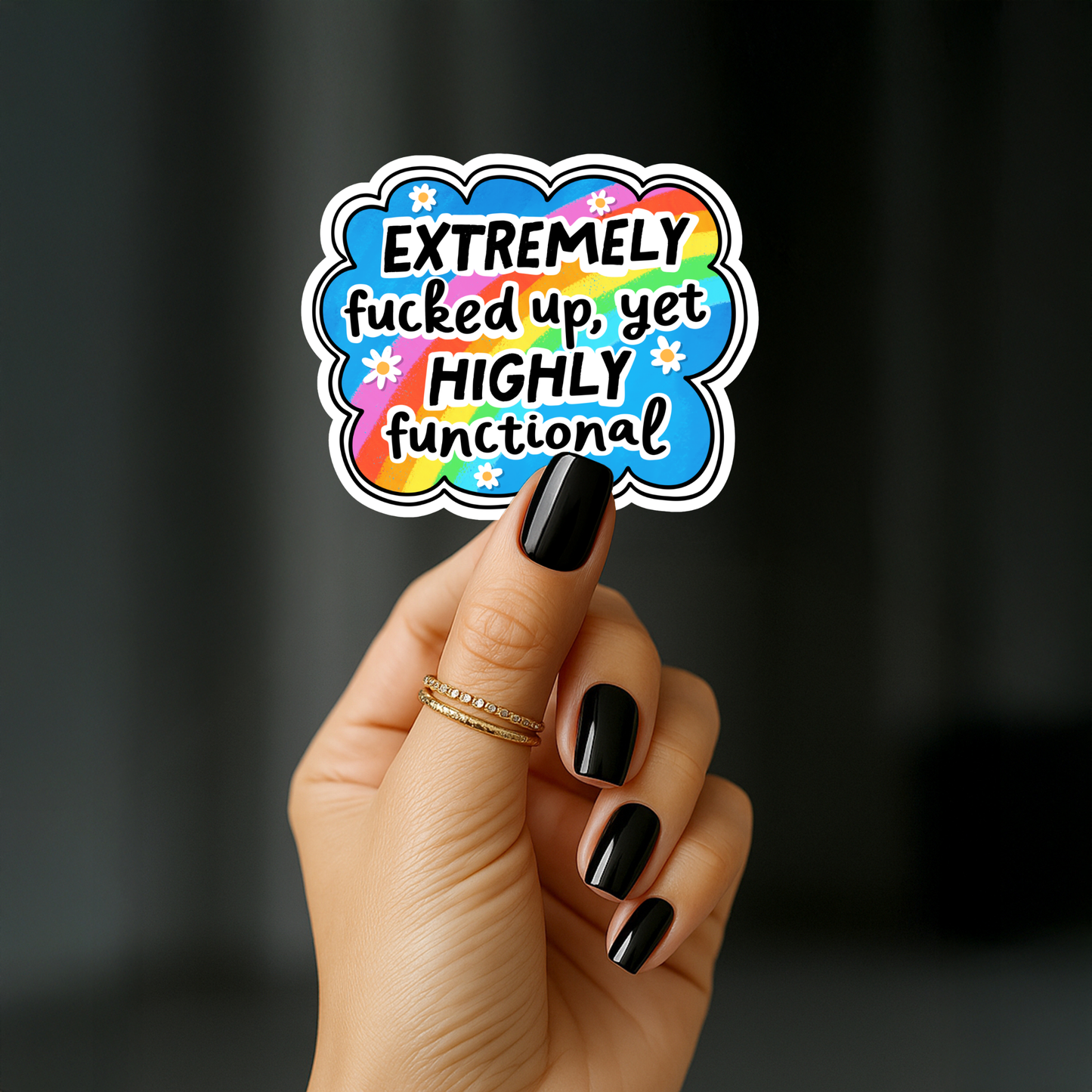 Extremely fucked up yet highly functional Sticker