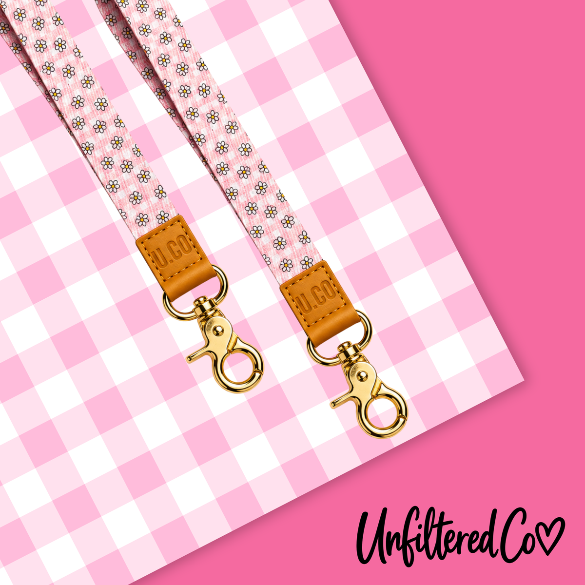 Pink Daisy Wristlet