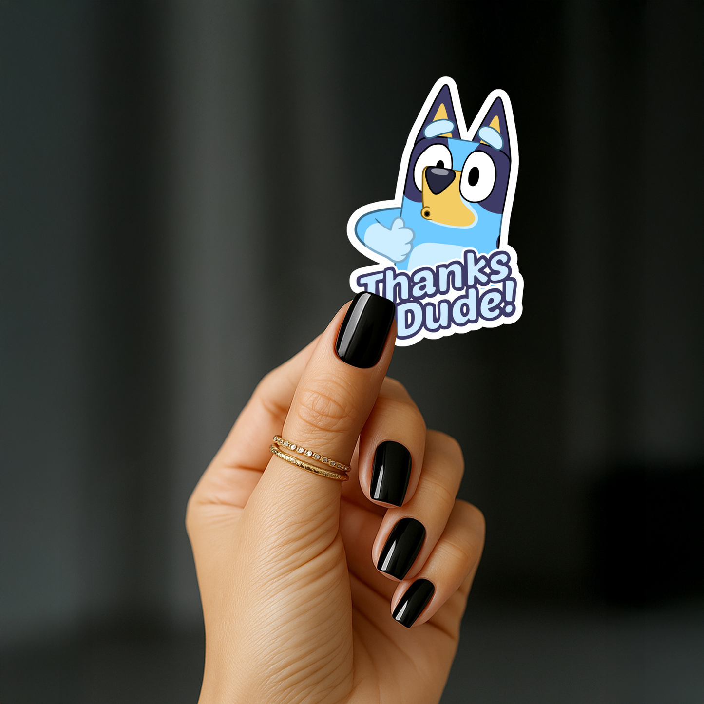 Bluey Thanks Dude Sticker