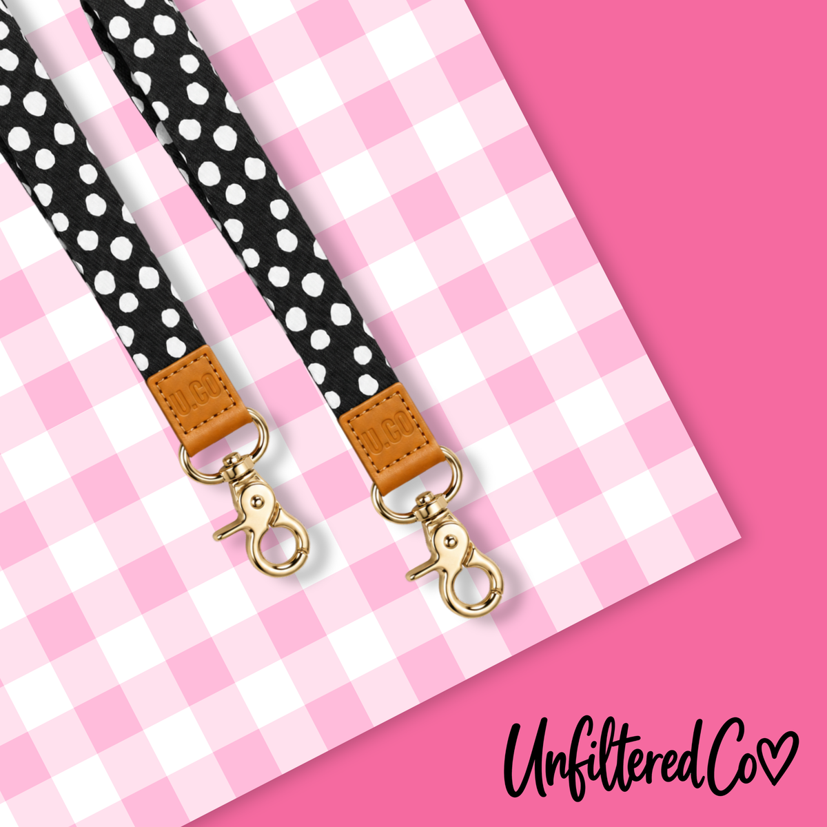 Black & White Polka Dot Wristlet