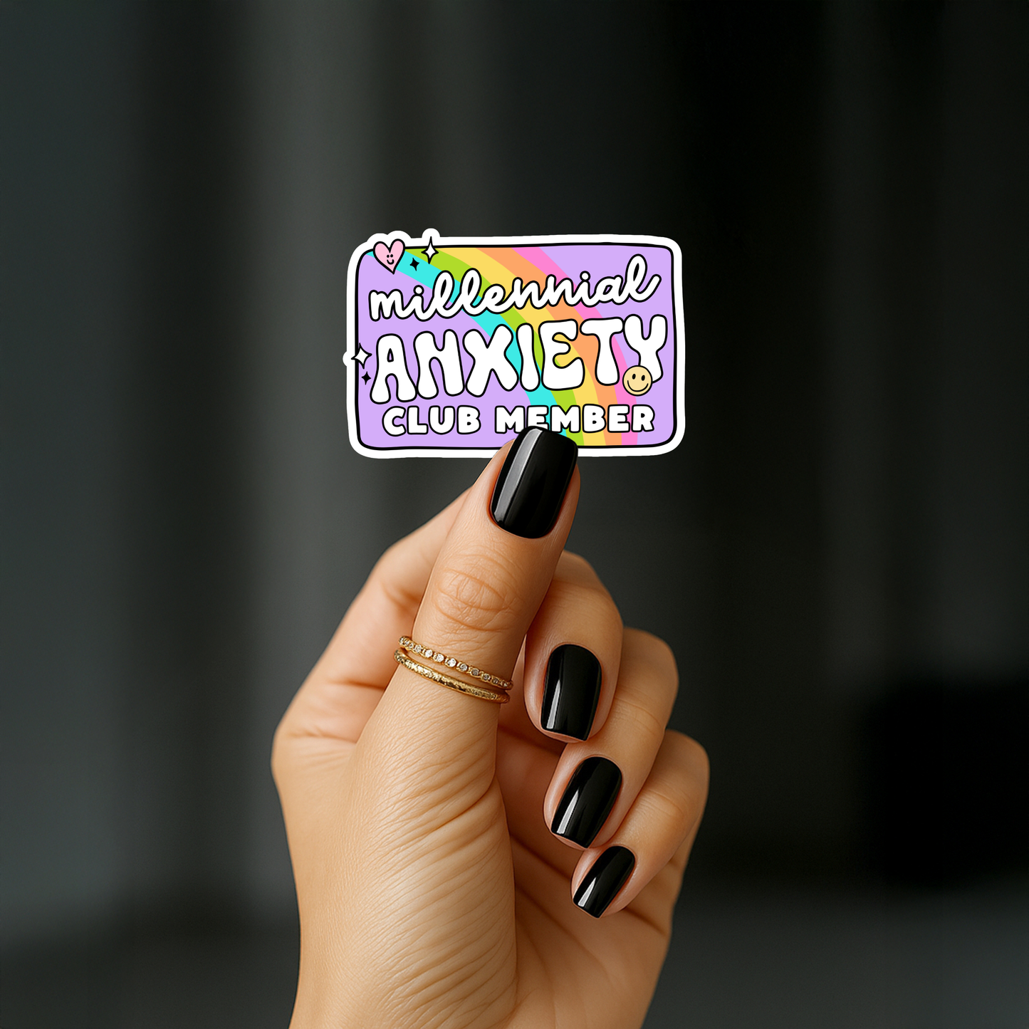 Millennial Anxiety club member Sticker