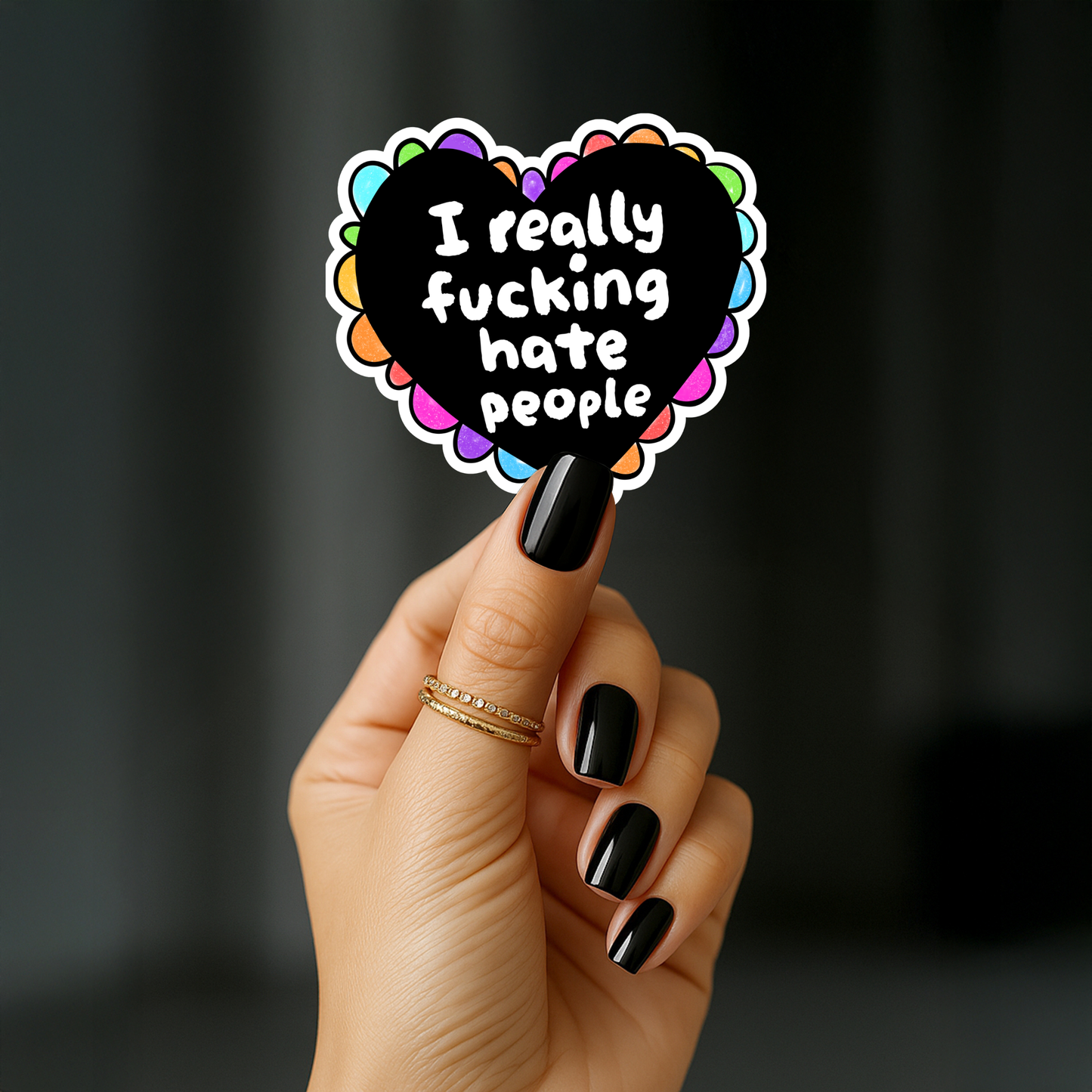 I really fucking hate people Sticker