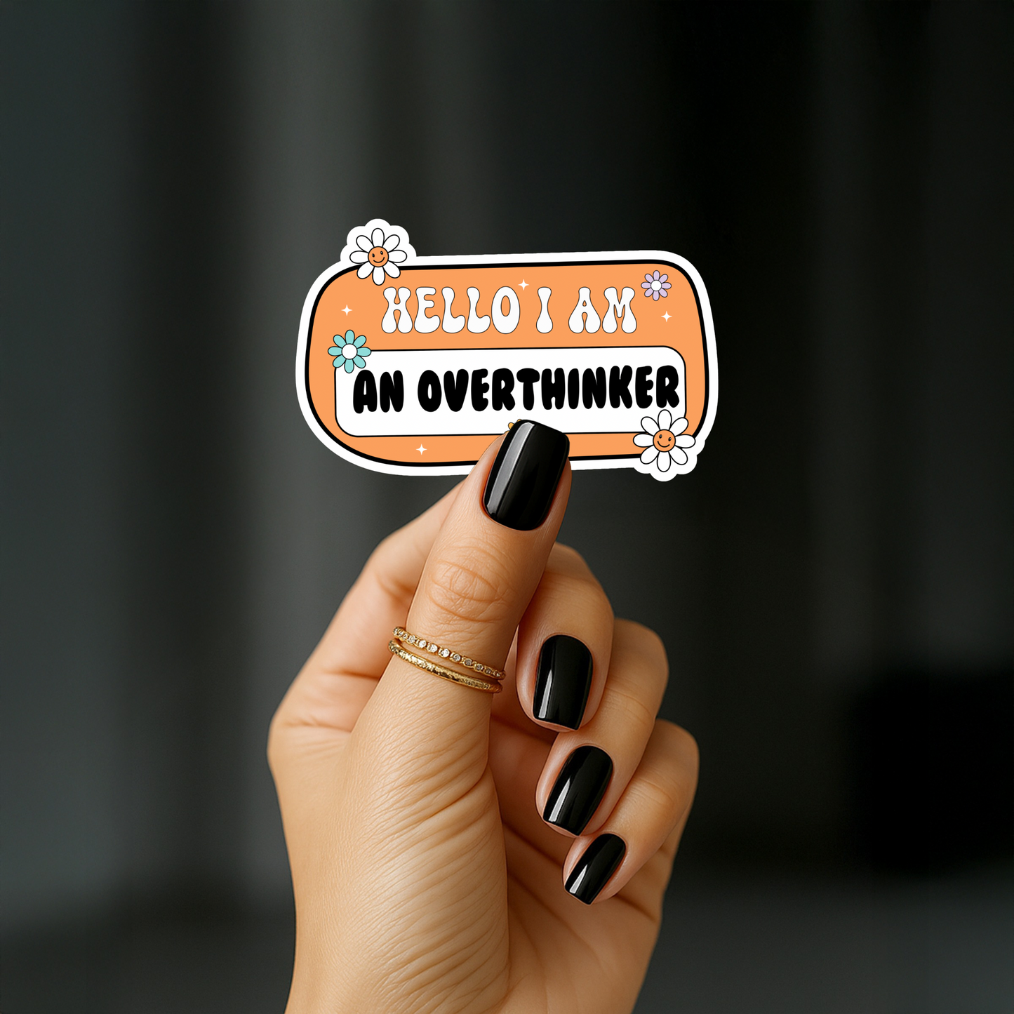 Hello i am an overthinker Sticker