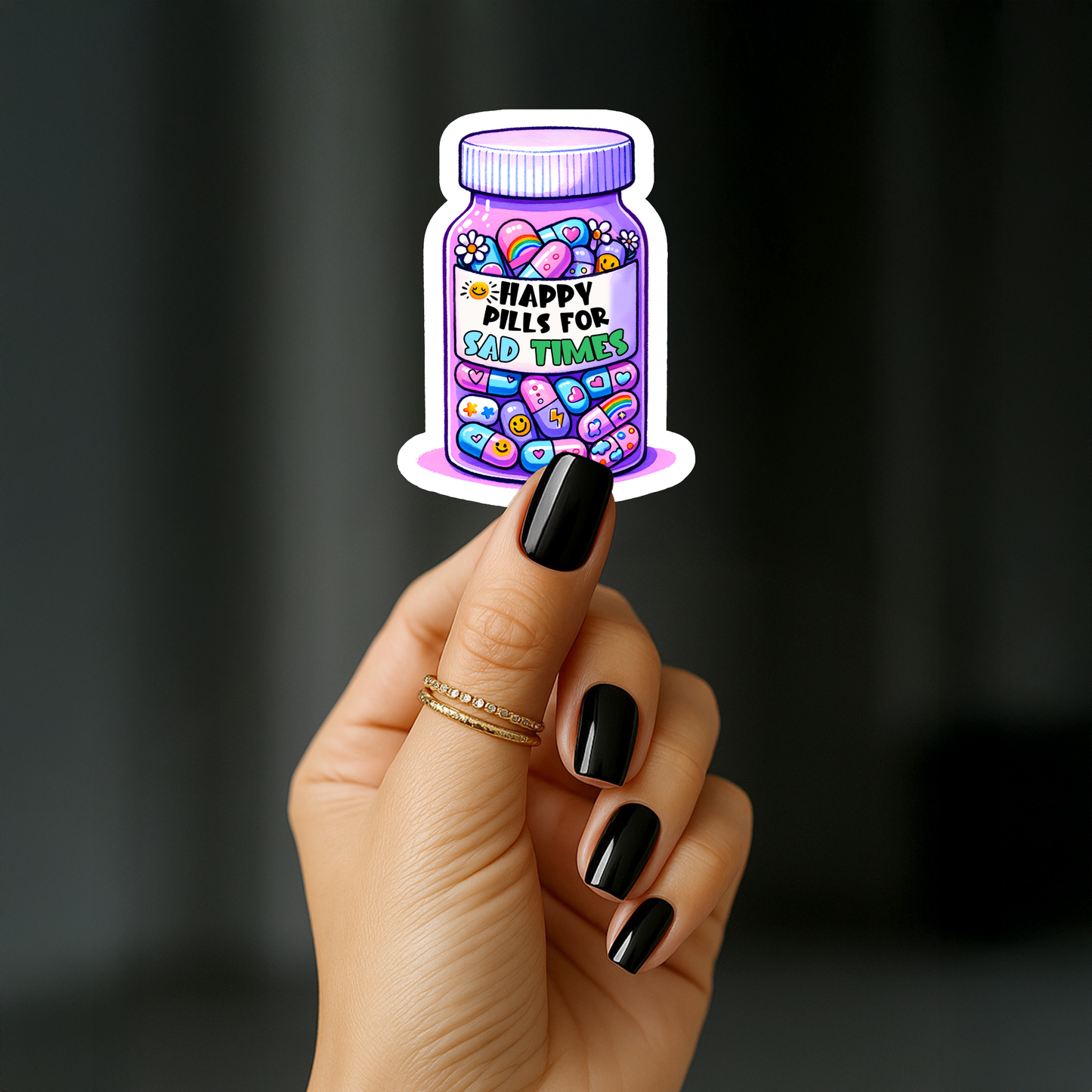 Happy pills for sad times Sticker