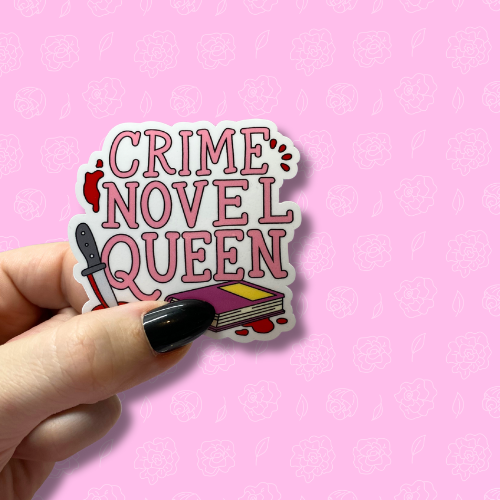 Crime novel queen Sticker