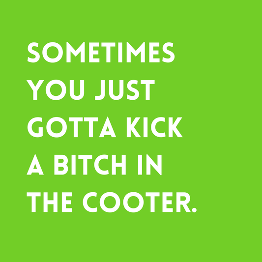 Sometimes you just gotta kick a bitch in the cooter Fridge Magnet