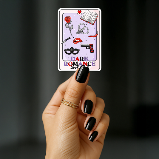 Dark romance book club tarot card Sticker