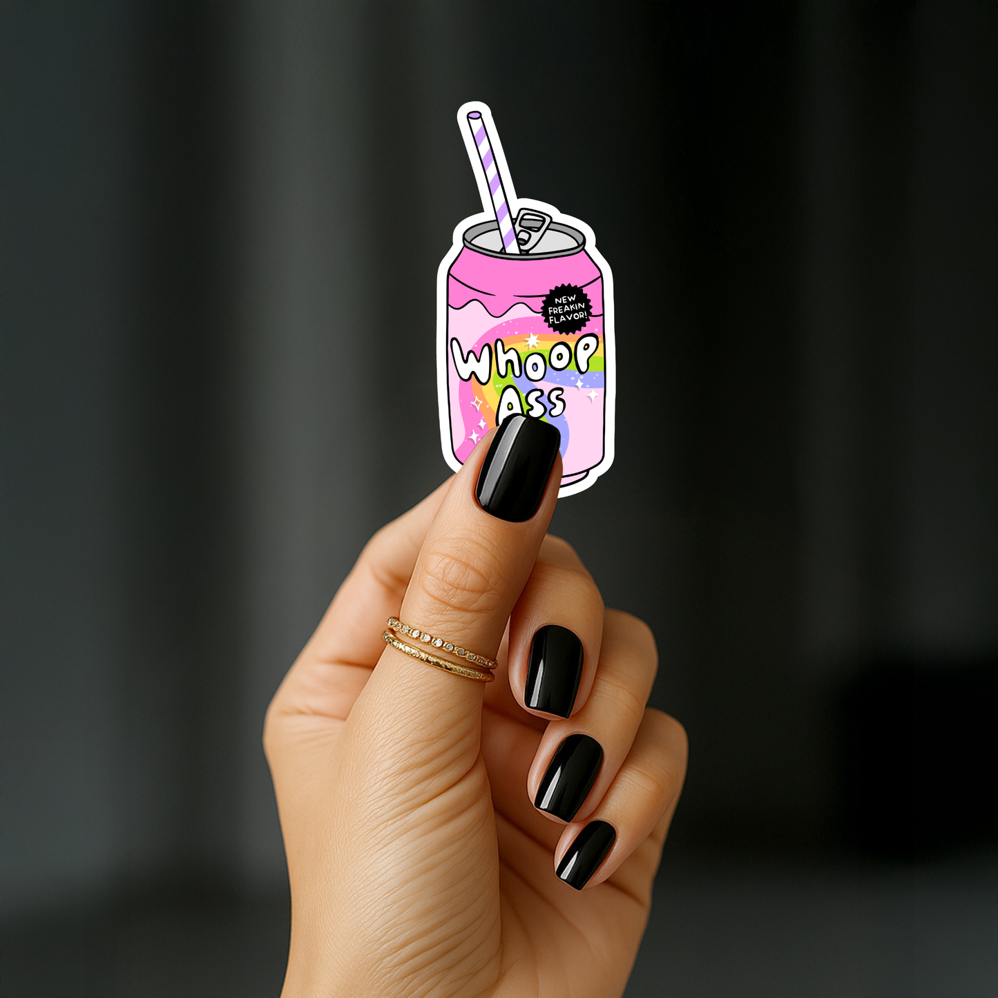 Can of whoop ass Sticker