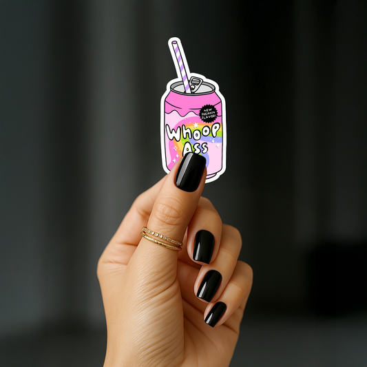 Can of whoop ass Sticker