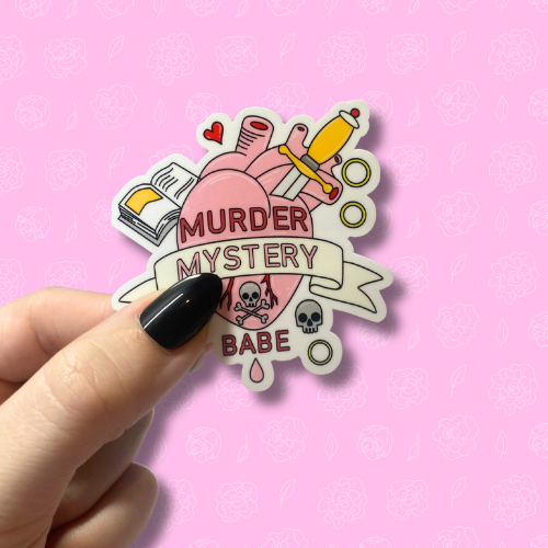 Murder mystery babe Sticker