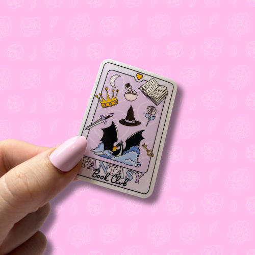 Fantasy book club tarot card Sticker
