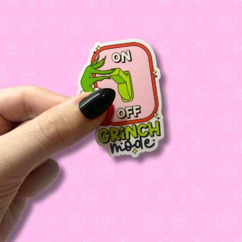 Grinch mode on Sticker