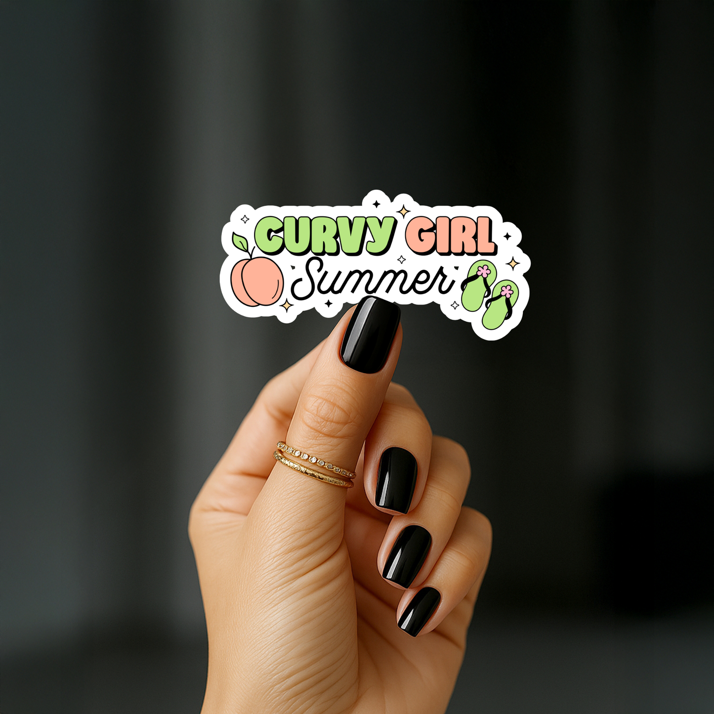 Curvy girl summer Sticker