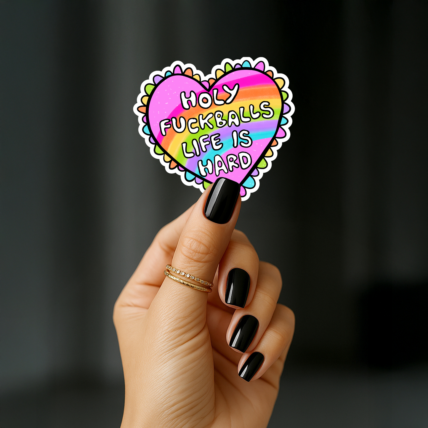 Holy fuckballs life is hard Sticker