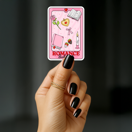 Romance book club tarot card Sticker