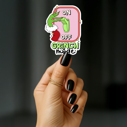 Grinch mode on Sticker