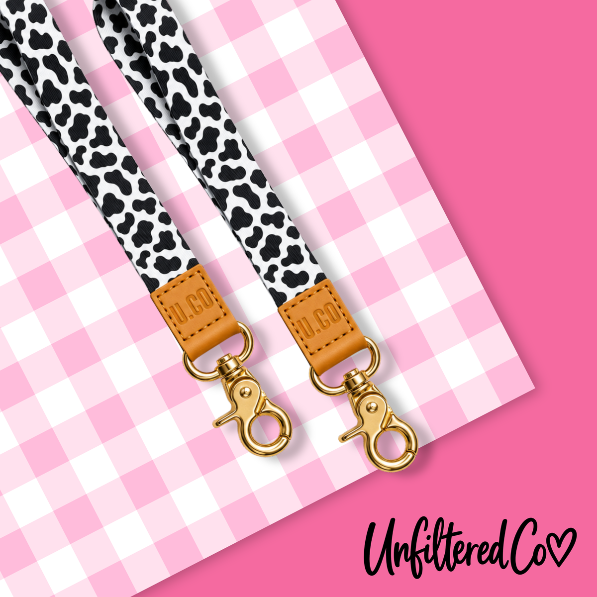 Cow Print Wristlet