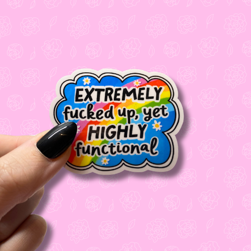 Extremely fucked up yet highly functional Sticker