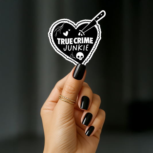 True crime junkie Sticker