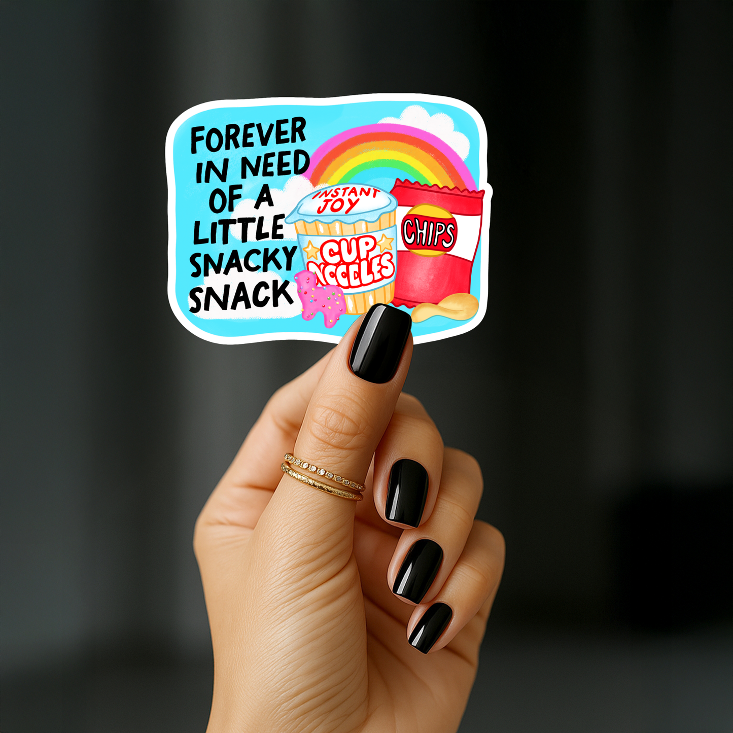 Forever in need of a little snacky snack Sticker