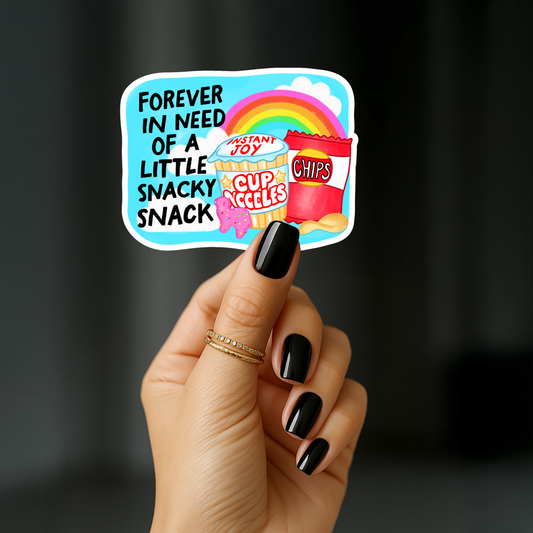 Forever in need of a little snacky snack Sticker