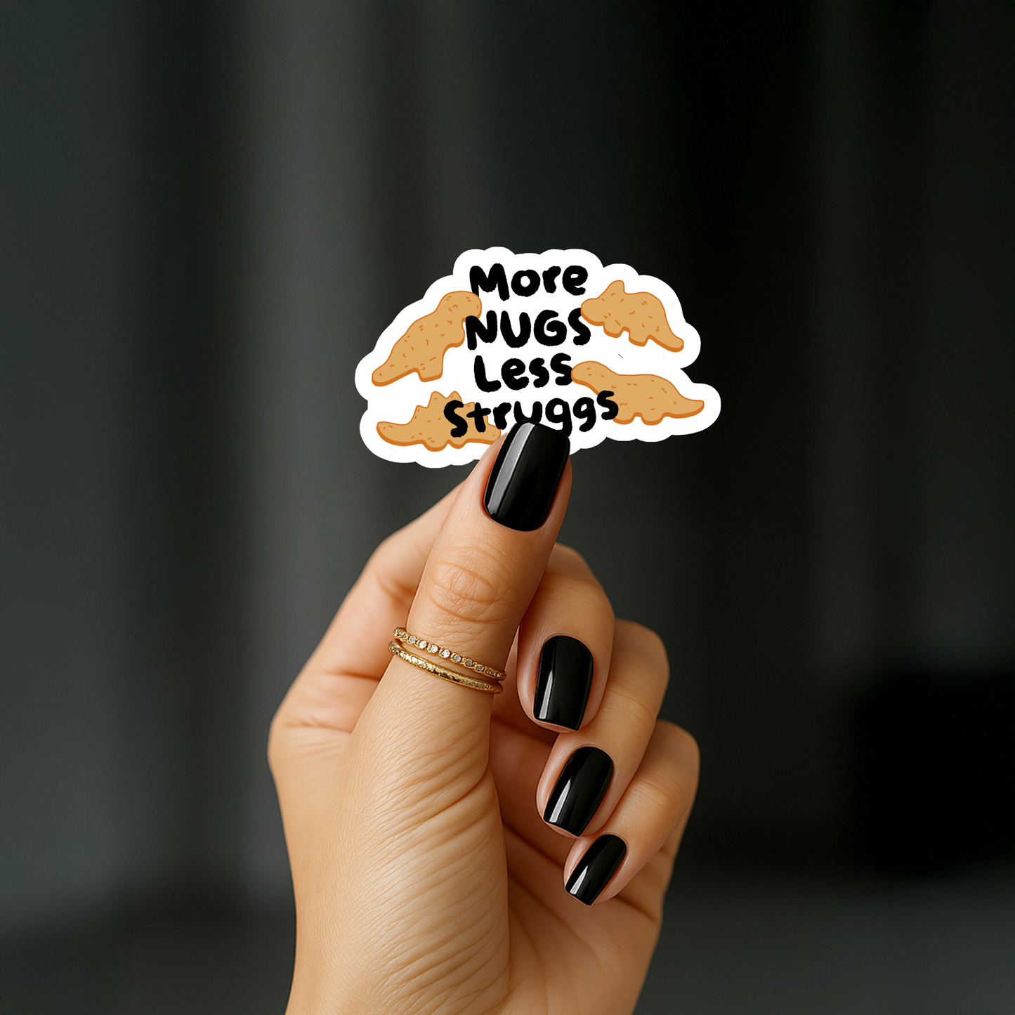 More nugs less struggs Sticker