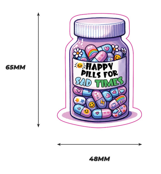 Happy pills for sad times Sticker