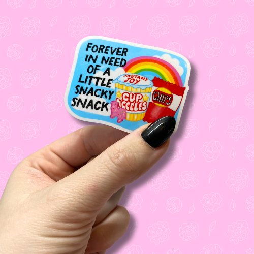 Forever in need of a little snacky snack Sticker