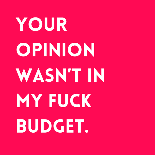 Your opinion wasn't in my fuck budget Fridge Magnet
