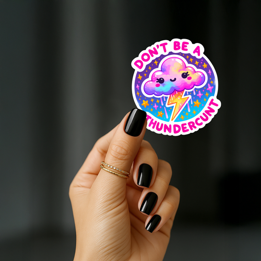 Dont be a thundercunt Sticker