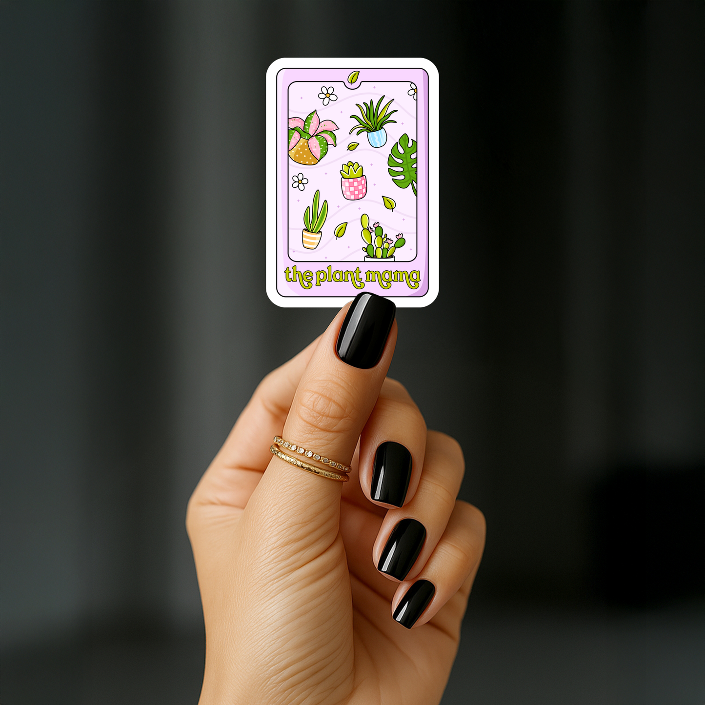 The plant mama tarot card Sticker