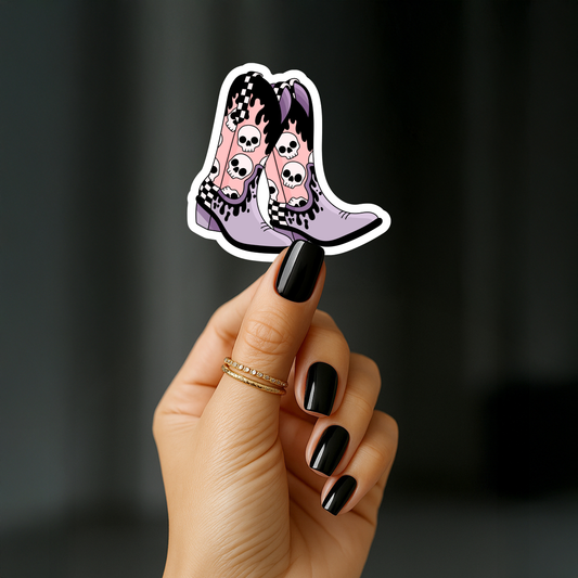 Emo Cowgirl Boots Sticker