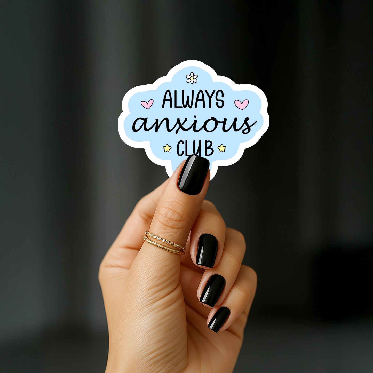 Always anxious club blue Sticker