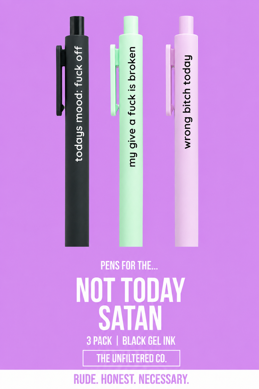 Not Today Satan Pen Set