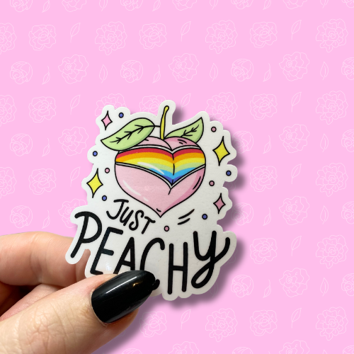 Just peachy Sticker