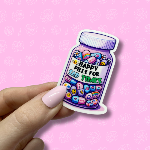 Happy pills for sad times Sticker