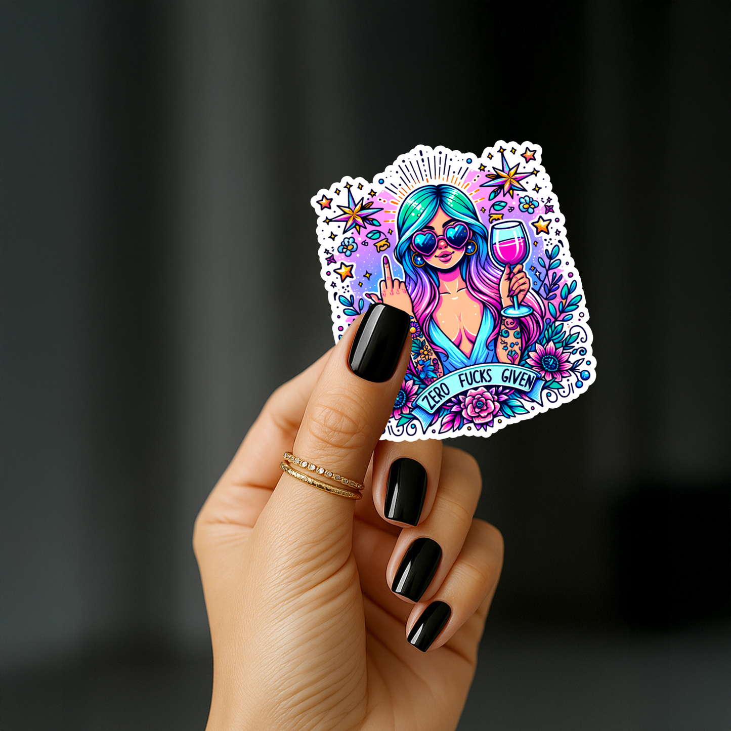 Zero Fucks Given Sticker