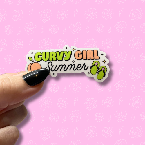 Curvy girl summer Sticker