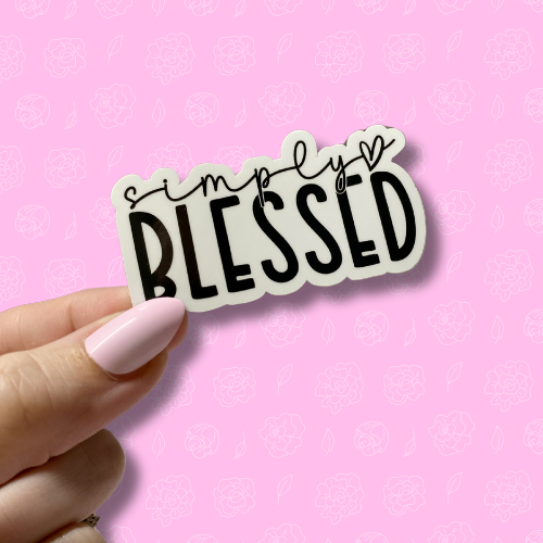 Simply blessed Sticker