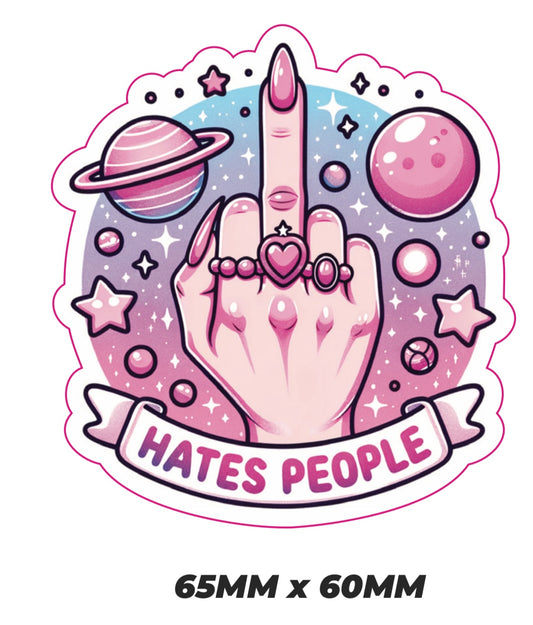 I hate people Sticker