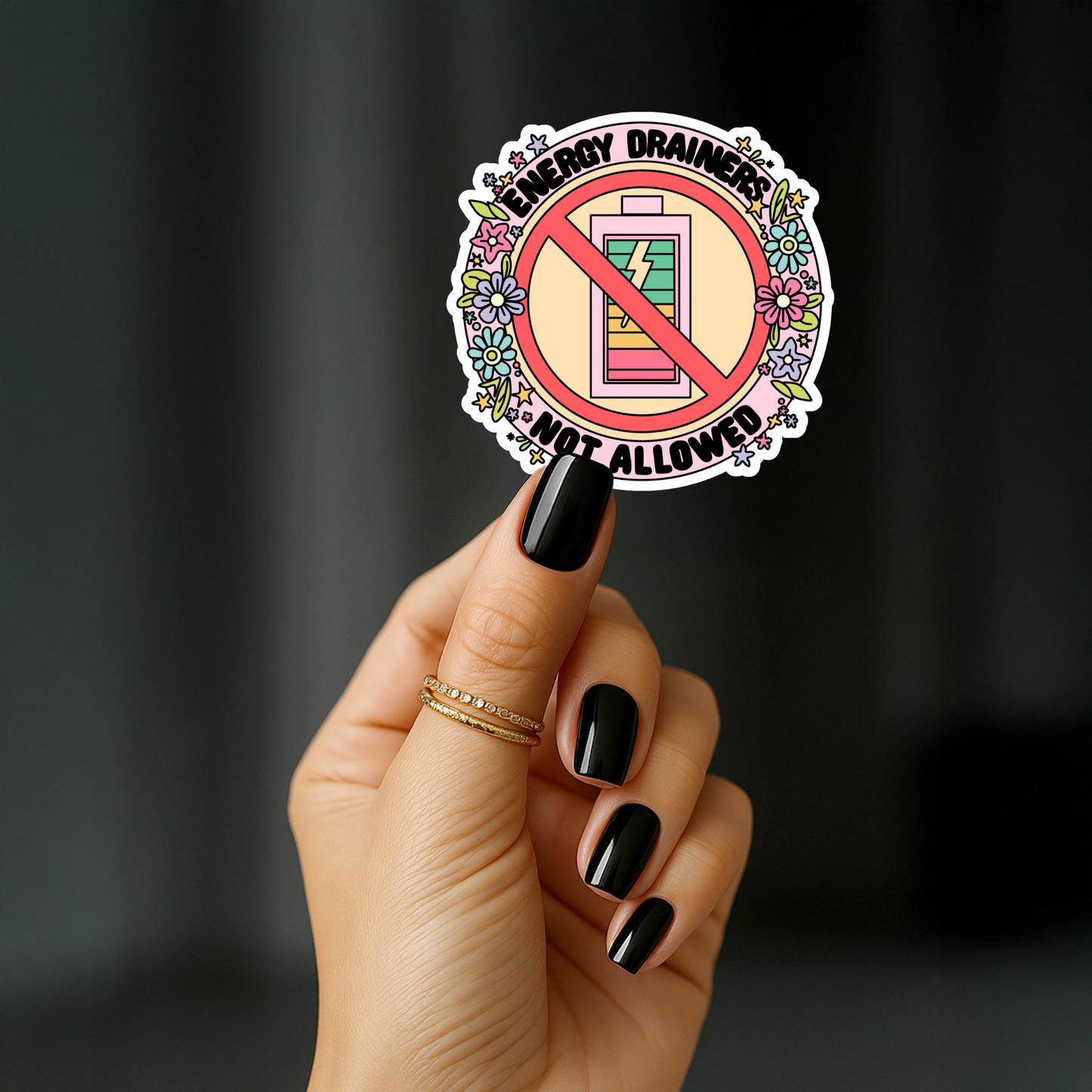 Energy drainers not allowed Sticker