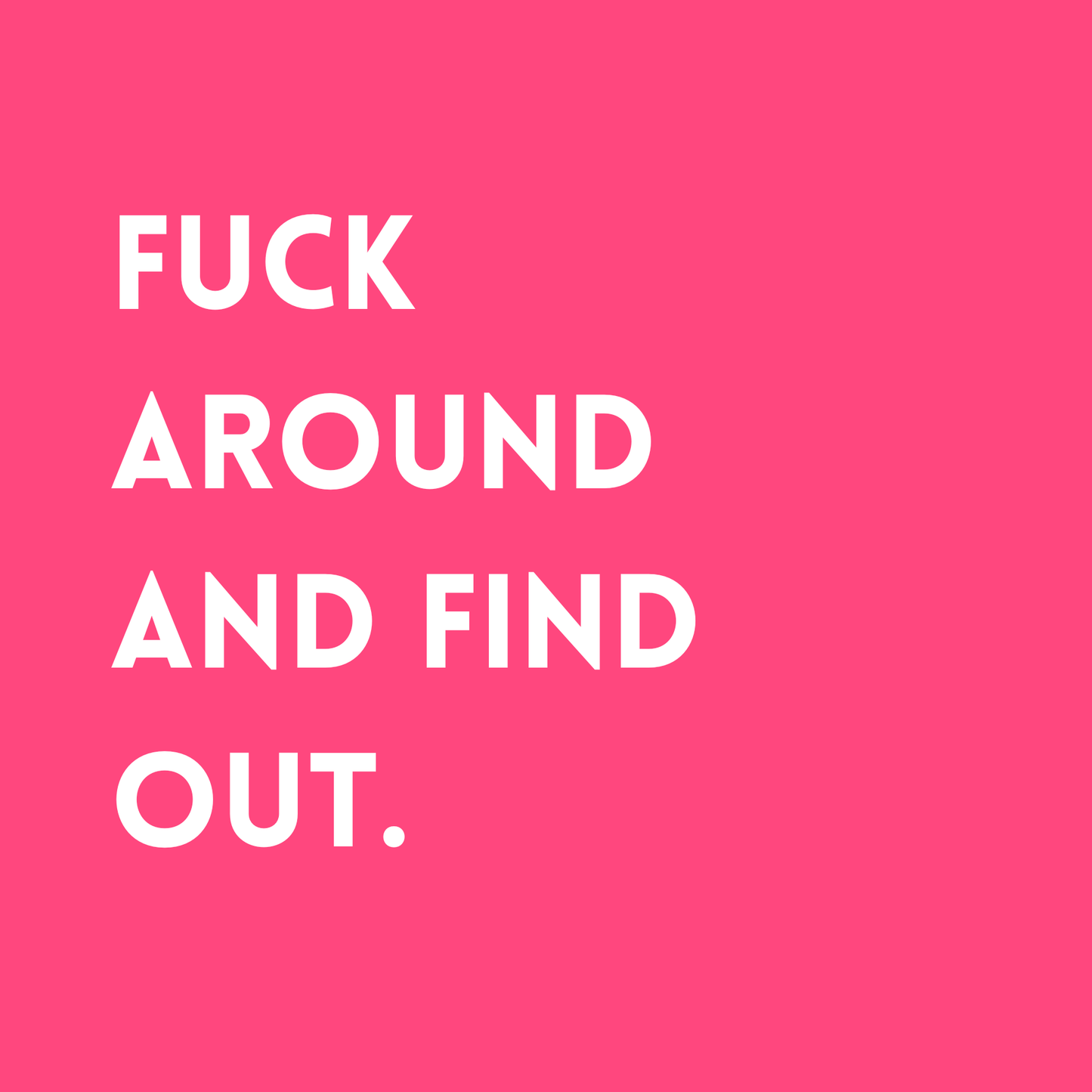 Fuck around and find out Fridge Magnet