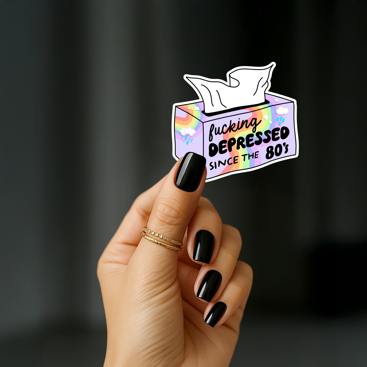 Fucking depressed since the 80's Sticker