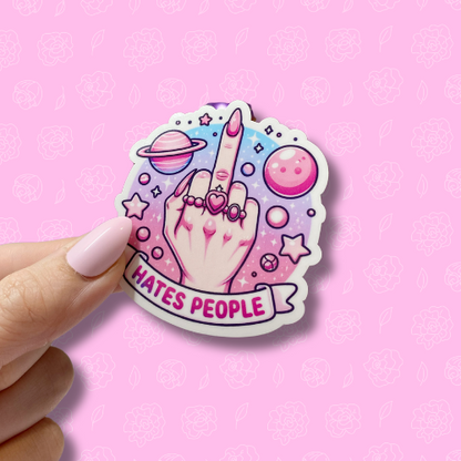 I hate people Sticker