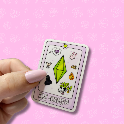 The simmer tarot card Sticker